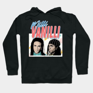 Milli Vanilli - 80's Fanart Aesthetic Design Tribute Hoodie